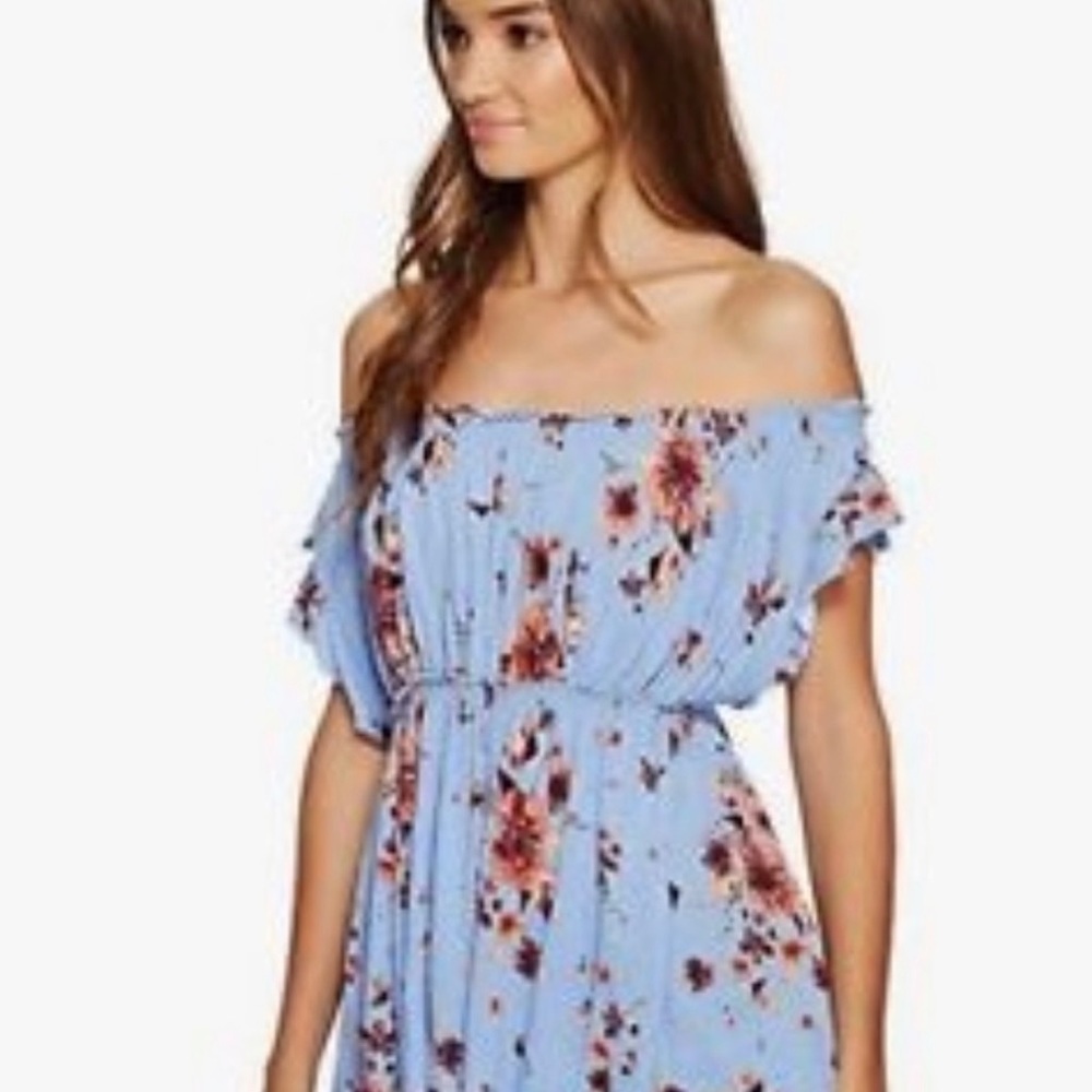 Free people blue floral shirt